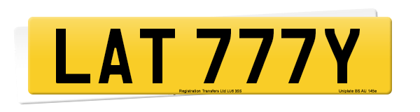 Registration number LAT 777Y